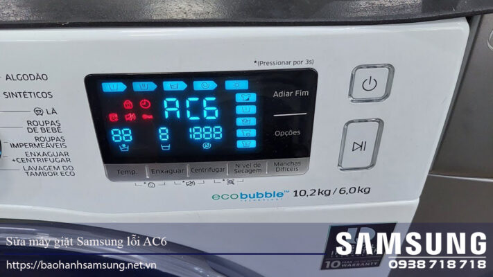 Máy giặt Samsung lỗi AC6